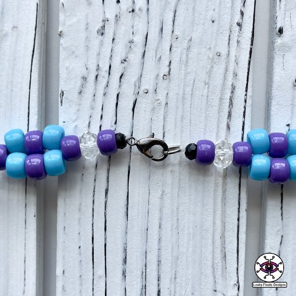 Blue Monster Alien Perler Necklace - Picture 5 of 6